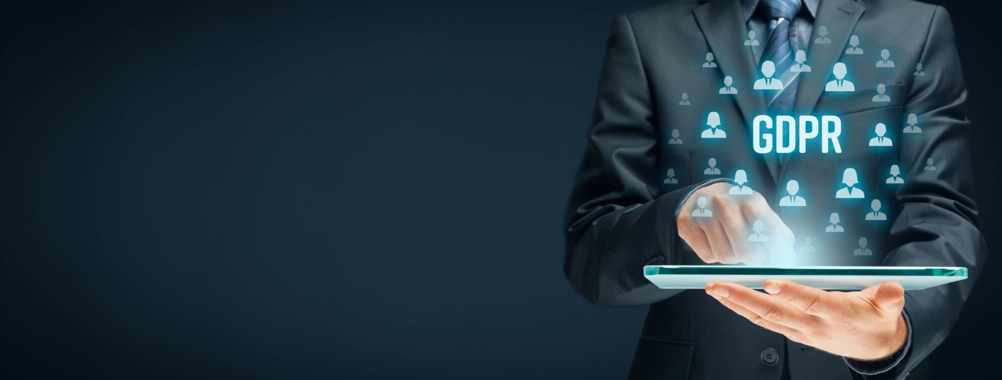 GDPR/Datenschutz-Symbol mit digitalem Schloss